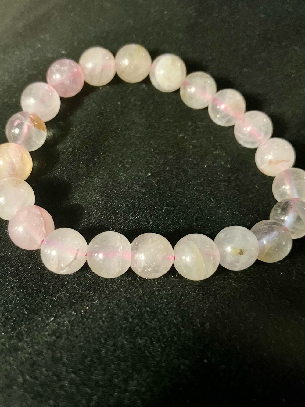 Pink Rose Quartz Beaded Stretch Bracelet